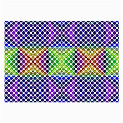 Colorful Circle Abstract White Purple Green Blue Large Glasses Cloth (2 Sides) by BrightVibesDesign