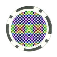 Colorful Circle Abstract White Purple Green Blue Poker Chip Card Guard by BrightVibesDesign