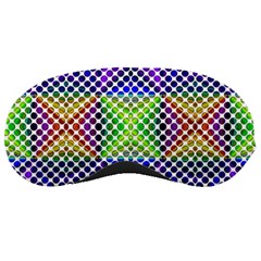 Colorful Circle Abstract White Purple Green Blue Sleeping Mask by BrightVibesDesign