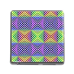 Colorful Circle Abstract White Purple Green Blue Memory Card Reader (square 5 Slot) by BrightVibesDesign