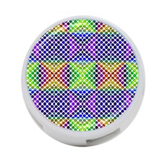 Colorful Circle Abstract White Purple Green Blue 4-port Usb Hub (one Side) by BrightVibesDesign