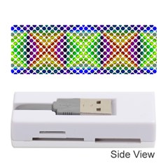 Colorful Circle Abstract White Purple Green Blue Memory Card Reader (stick) by BrightVibesDesign