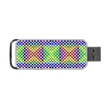 Colorful Circle Abstract White Purple Green Blue Portable USB Flash (Two Sides) Back