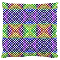 Colorful Circle Abstract White Purple Green Blue Standard Flano Cushion Case (two Sides) by BrightVibesDesign