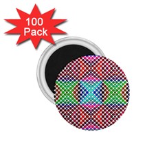 Colorful Circle Abstract White  Red Pink Green 1 75  Magnets (100 Pack)  by BrightVibesDesign