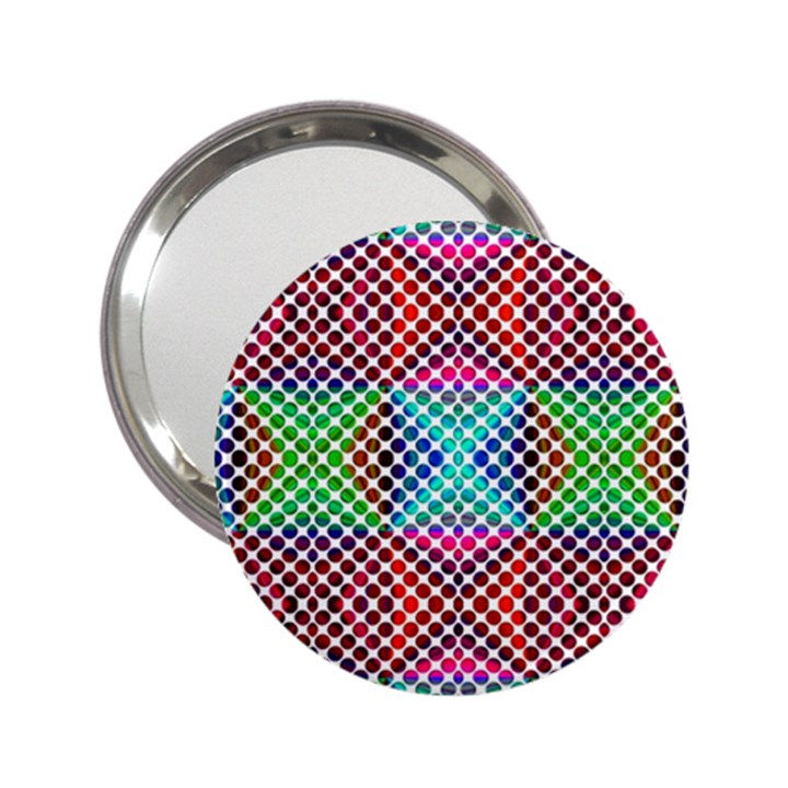 Colorful Circle Abstract White  Red Pink Green 2.25  Handbag Mirrors