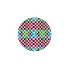 Colorful Circle Abstract White  Red Pink Green Golf Ball Marker (4 Pack) by BrightVibesDesign