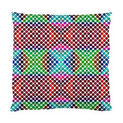 Colorful Circle Abstract White  Red Pink Green Standard Cushion Case (one Side) by BrightVibesDesign