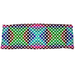 Colorful Circle Abstract White  Red Pink Green Body Pillow Case (dakimakura) by BrightVibesDesign