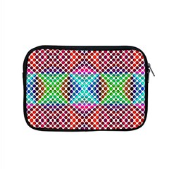 Colorful Circle Abstract White  Red Pink Green Apple Macbook Pro 15  Zipper Case by BrightVibesDesign