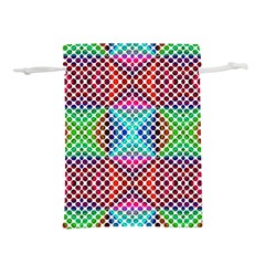 Colorful Circle Abstract White  Red Pink Green Lightweight Drawstring Pouch (l)