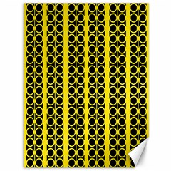 Circles Lines Black Yellow Canvas 36  X 48  by BrightVibesDesign