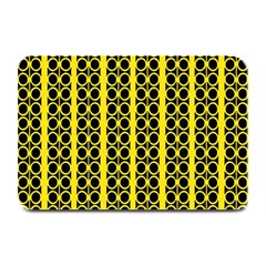 Circles Lines Black Yellow Plate Mats by BrightVibesDesign