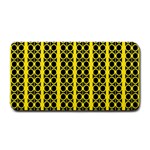 Circles Lines Black Yellow Medium Bar Mats 16 x8.5  Bar Mat