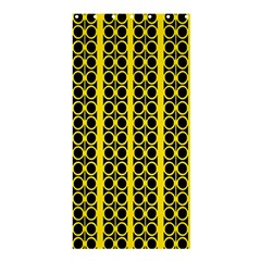 Circles Lines Black Yellow Shower Curtain 36  X 72  (stall)  by BrightVibesDesign