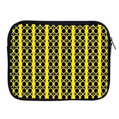 Circles Lines Black Yellow Apple Ipad 2/3/4 Zipper Cases by BrightVibesDesign