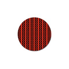 Circles Lines Black Orange Golf Ball Marker (4 Pack) by BrightVibesDesign