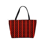 Circles Lines Black Orange Classic Shoulder Handbag Back