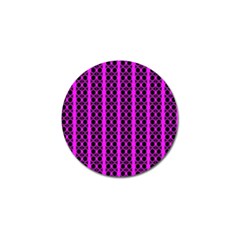 Circles Lines Black Pink Golf Ball Marker by BrightVibesDesign