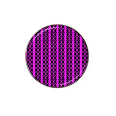 Circles Lines Black Pink Hat Clip Ball Marker by BrightVibesDesign