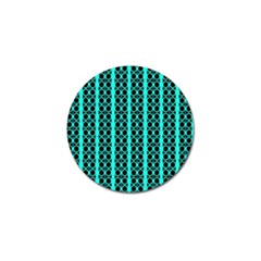 Circles Lines Black Green Golf Ball Marker by BrightVibesDesign