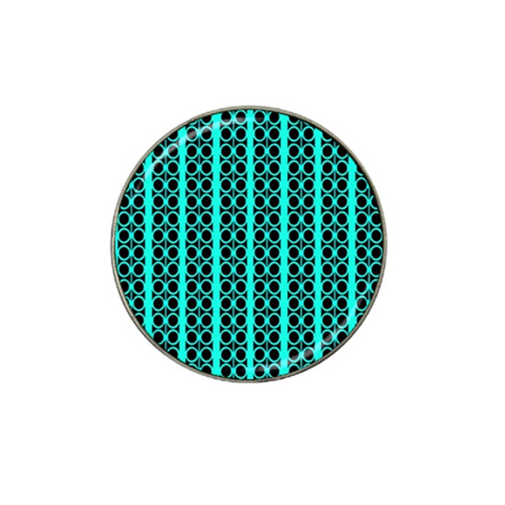 Circles Lines Black Green Hat Clip Ball Marker