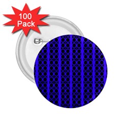 Circles Lines Black Blue 2 25  Buttons (100 Pack)  by BrightVibesDesign