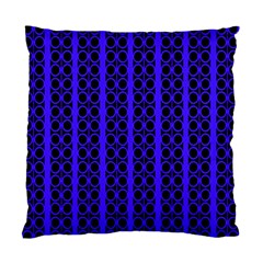 Circles Lines Black Blue Standard Cushion Case (one Side) by BrightVibesDesign