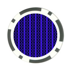 Circles Lines Black Blue Poker Chip Card Guard (10 Pack) by BrightVibesDesign