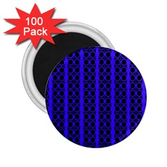 Circles Lines Black Blue 2 25  Magnets (100 Pack)  by BrightVibesDesign