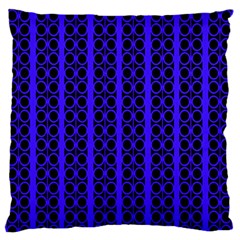 Circles Lines Black Blue Standard Flano Cushion Case (one Side) by BrightVibesDesign