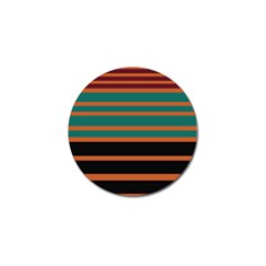 Black Stripes Orange Brown Teal Golf Ball Marker (10 Pack) by BrightVibesDesign