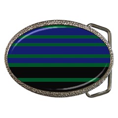 Black Stripes Green Olive Blue Belt Buckles by BrightVibesDesign