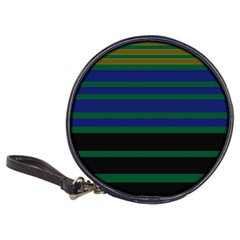 Black Stripes Green Olive Blue Classic 20-cd Wallets by BrightVibesDesign