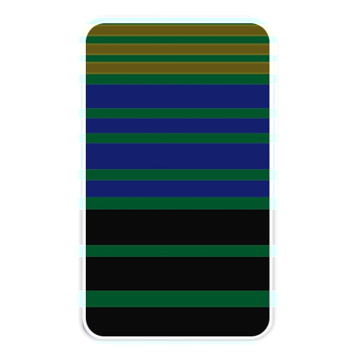 Black Stripes Green Olive Blue Memory Card Reader (Rectangular)