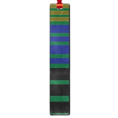 Black Stripes Green Olive Blue Large Book Marks by BrightVibesDesign