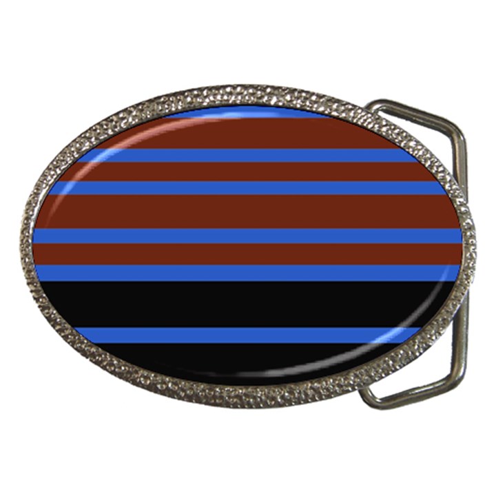 Black Stripes Blue Green Orange Belt Buckles