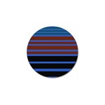 Black Stripes Blue Green Orange Golf Ball Marker Front