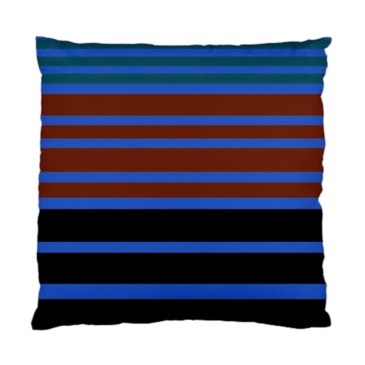 Black Stripes Blue Green Orange Standard Cushion Case (One Side)