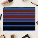 Black Stripes Blue Green Orange Cosmetic Bag (XL) Front