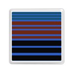 Black Stripes Blue Green Orange Memory Card Reader (Square) Front