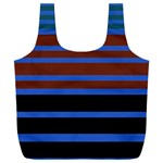 Black Stripes Blue Green Orange Full Print Recycle Bag (XXXL) Back