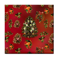 Wonderful Vintage Christmas Design Tile Coaster by FantasyWorld7