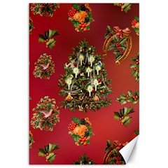 Wonderful Vintage Christmas Design Canvas 12  X 18  by FantasyWorld7