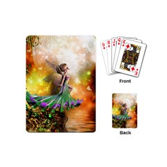 Cute Flying Fairy In The Night Playing Cards Single Design (mini) by FantasyWorld7