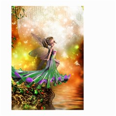 Cute Flying Fairy In The Night Small Garden Flag (two Sides) by FantasyWorld7