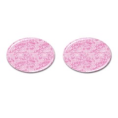 Coffee Pink Cufflinks (oval) by Amoreluxe