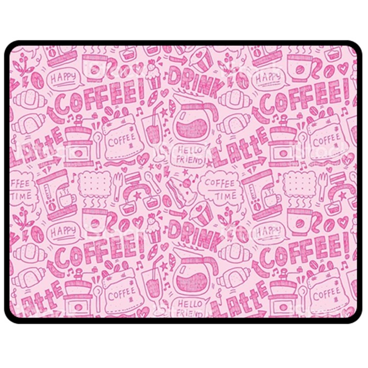 coffee pink Fleece Blanket (Medium) 