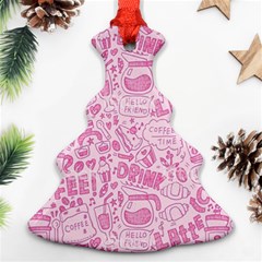 Coffee Pink Ornament (christmas Tree)  by Amoreluxe