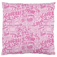 Coffee Pink Standard Flano Cushion Case (one Side) by Amoreluxe